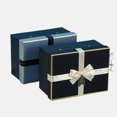 Caja de regalo de 2 piezas con tapa de cinta