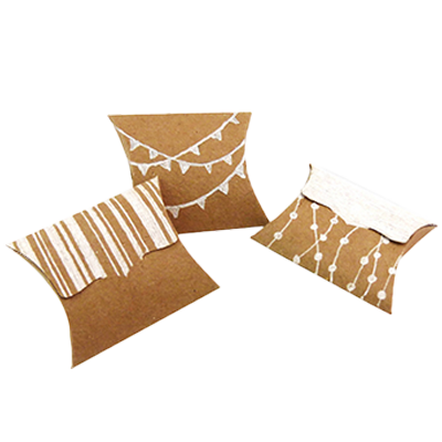 Cajas de jabón de almohada de papel Kraft personalizadas