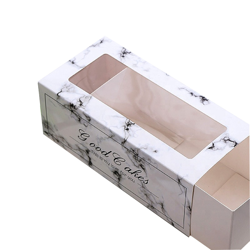 Caja de papel personalizada para rebanadas de pastel con ventana