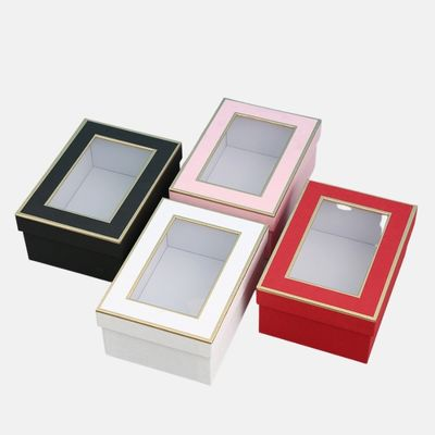 Cajas de regalo con tapa y base personalizadas con ventana