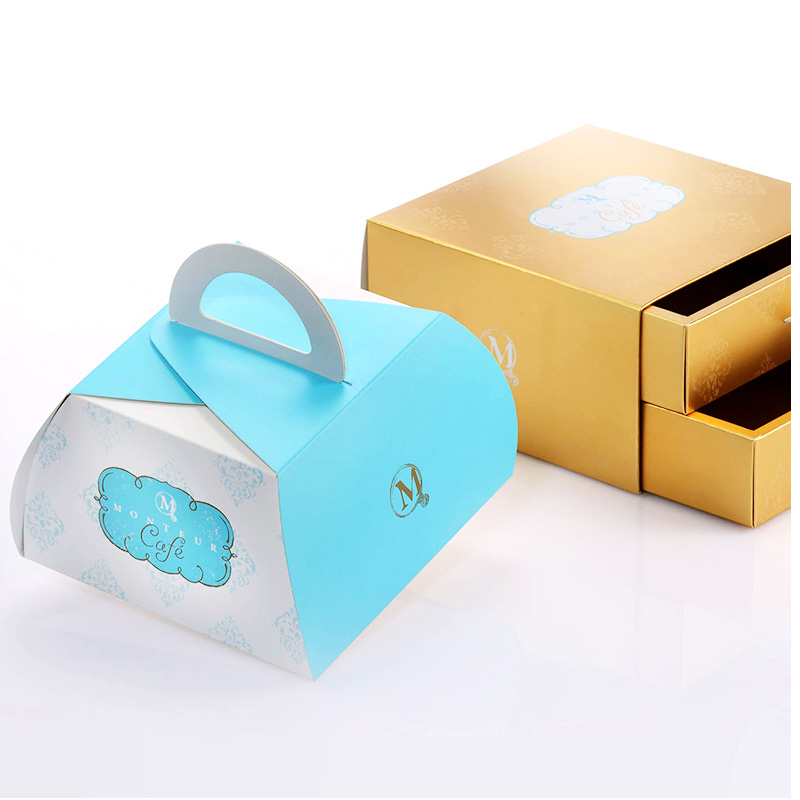 Caja de regalo personalizada para manija de caja de pastel