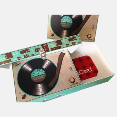 Caja de papel de tocadiscos personalizada