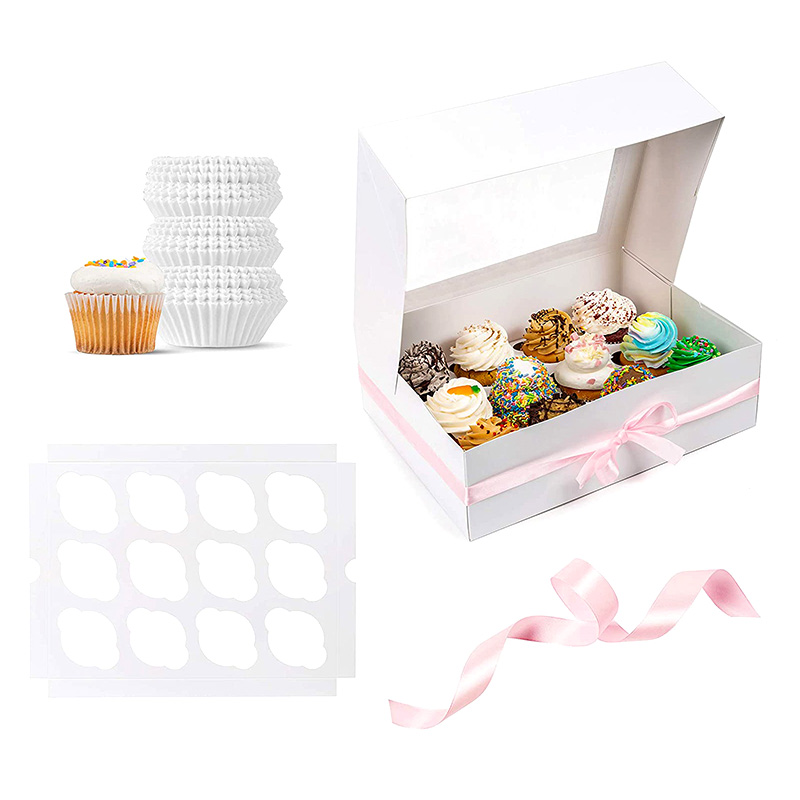 caja de pastel de embalaje de magdalena de cartón muffin personalizado