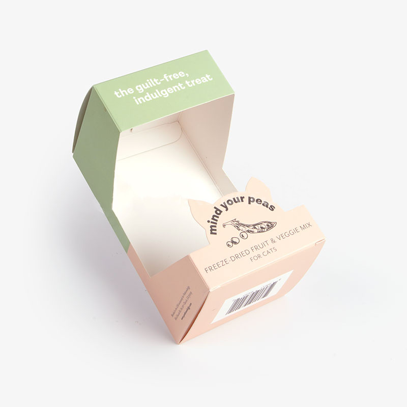 Caja de comida para mascotas troquelada