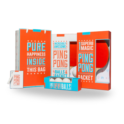 Cajas de embalaje de ping pong impresas personalizadas